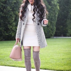 Classy double breasted tweed coat size xs